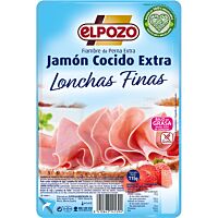 ElPozo jamón cocido extra lonchas finas 115 g