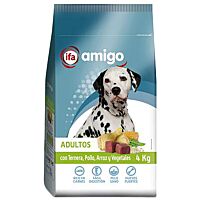 Ifa Amigo pienso para perro adulto de ternera, pollo y cereales 4 kg