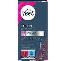 Veet expert bandas cera corporal 16 ud