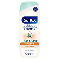 Sanex Cuidado Experto + Bio Agave nutritivo gel de ducha o baño 600 ml