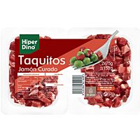 HiperDino taquitos jamón curado 2 x 75 g