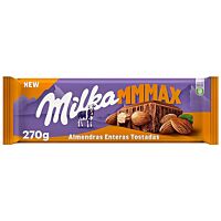 Milka tableta de chocolate y almendras enteras 270 g