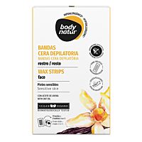 Bodynatur banda depilatoria facial piel sensible 12 ud.