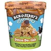 Ben & jerry's helado sundae dulce de lish