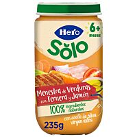Hero Baby natur verduras, jamón y ternera 235 g
