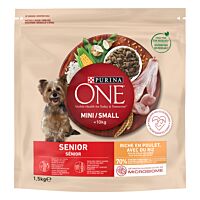 One mini perro senior pollo y arroz 1,5 kg