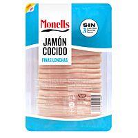 Monells jamón cocido finas lonchas 210 g