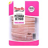 Monells pechuga de pavo finas lonchas 210 g