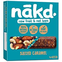 Nakd barritas de caramelo salado 4 x 140 g