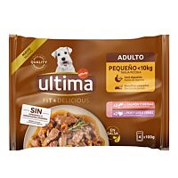 Ultima dog mini adulto salmón trucha 4 x 100 g