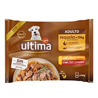 Ultima dog minadult pollo buey 4x100g