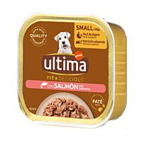 Ultima dog tarrina mini adulto salmon 150 g.