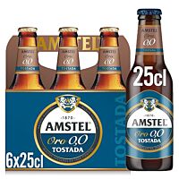 Amstel Oro 0,0 % cerveza tostada 6 x 25 cl