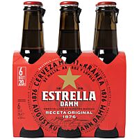 Estrella Damm cerveza 6 x 20 cl
