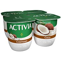 Activia sabor coco 4 x 120 g