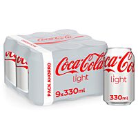 Coca-Cola refresco de cola light 9 x 33 cl