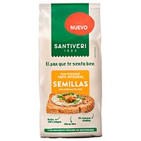 Santiveri pan tostado 100 % integral con semillas 200 g