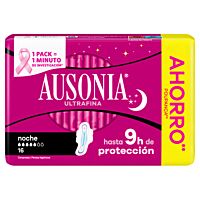 Ausonia compresas alas noche 16 ud