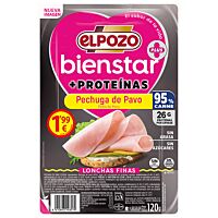 ElPozo pechuga de pavo + proteínas 120 g