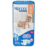 Moltex pañales premium talla 3 4-10 kg 56 ud