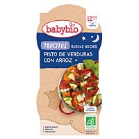 Babyeco noche trocitos de pisto de verduras y arroz 2 x 200 g