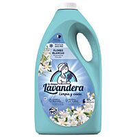 La Lavandera detergente líquido de flores blancas 90 lv
