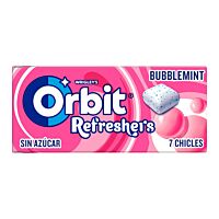 Orbit refreshers chicles sabor bubblemint sin azúcar 7 ud