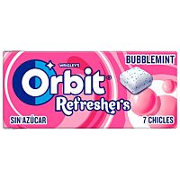 Orbit refreshers chicles sabor bubblemint sin azúcar 7 ud