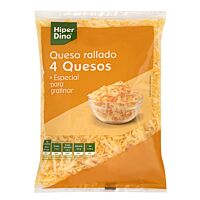 HiperDino queso rallado 4 quesos 200 g