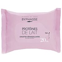 Byphasse toallita facial proteína de leche 20 ud