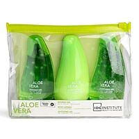 Idc Institute set viaje gel + loción + ducha aloe vera