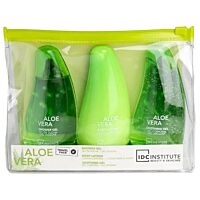 Idc Institute set viaje gel + loción + ducha aloe vera