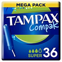 Tampax compak tampones super aplicador 36 ud