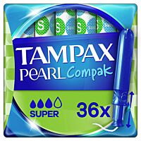 Tampax compak pearl tampones super 36 ud