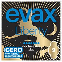 Evax liberty compresa noche extra alas 9 ud