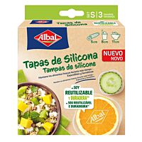 Albal set 3 tapas silicona 5,8 y 11 cm