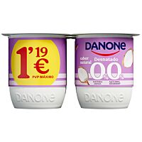Danone desnatado sabor natural 4 x 120 g