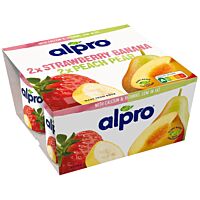 Alpro fresa, plátano ,pera y melón 4 x 125 g