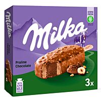 Milka helado de bombón y praliné 3 x 90 ml