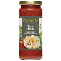 Orlando creaciones salsa de tomate con ajo y hierbas 340 g