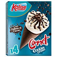 Kalise helado connet cookies cream 4 x 70 g