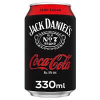 Jack Daniels whisky con Coca-Cola zero 33 cl
