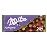 Milka tableta de chocolate con avellanas enteras 100 g