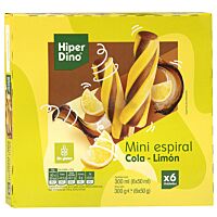 HiperDino polos mini espiral cola limón 6 x 50 ml