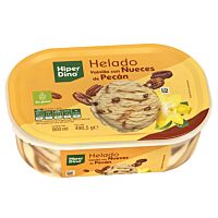 HiperDino helado de vainilla y nueces pecan 450 ml