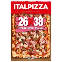 Italpizza pizza 26 x 38 jamón y champiñones 560 g