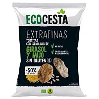 Ecocesta tortitas de arroz integral con girasol y mijo sin gluten eco 60 g