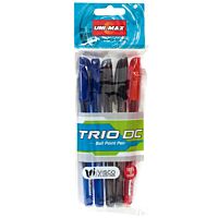 Plus office boligrafo trio 2 azules, 2 negros y 1 rojo 5 ud