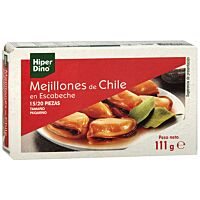 HiperDino mejillón Chile escabeche 15 - 20 piezas 69 g