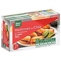 HiperDino mejillón Chile en escabeche 8/12 piezas 69 g